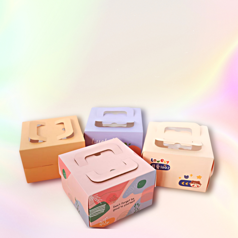 Bakery-Box-Giftset-SQ กล่องสี่เหลี่ยมหูหิ้วGiftsetขนาด16x16x10.5